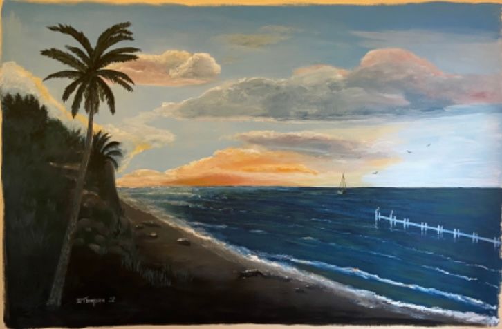 Belize #2 Bedroom wall, Acrylic by Dianne Thompson