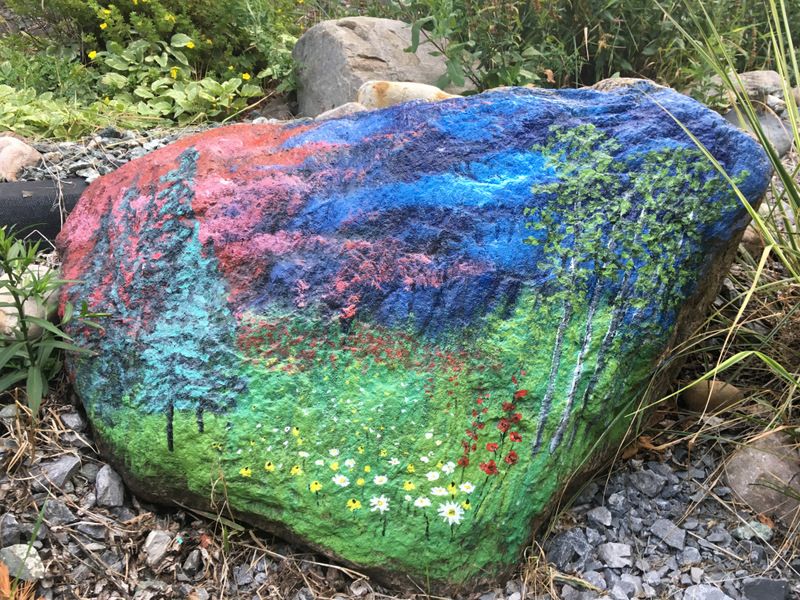 Rock Painting, Acrylic by Dianne Thompson