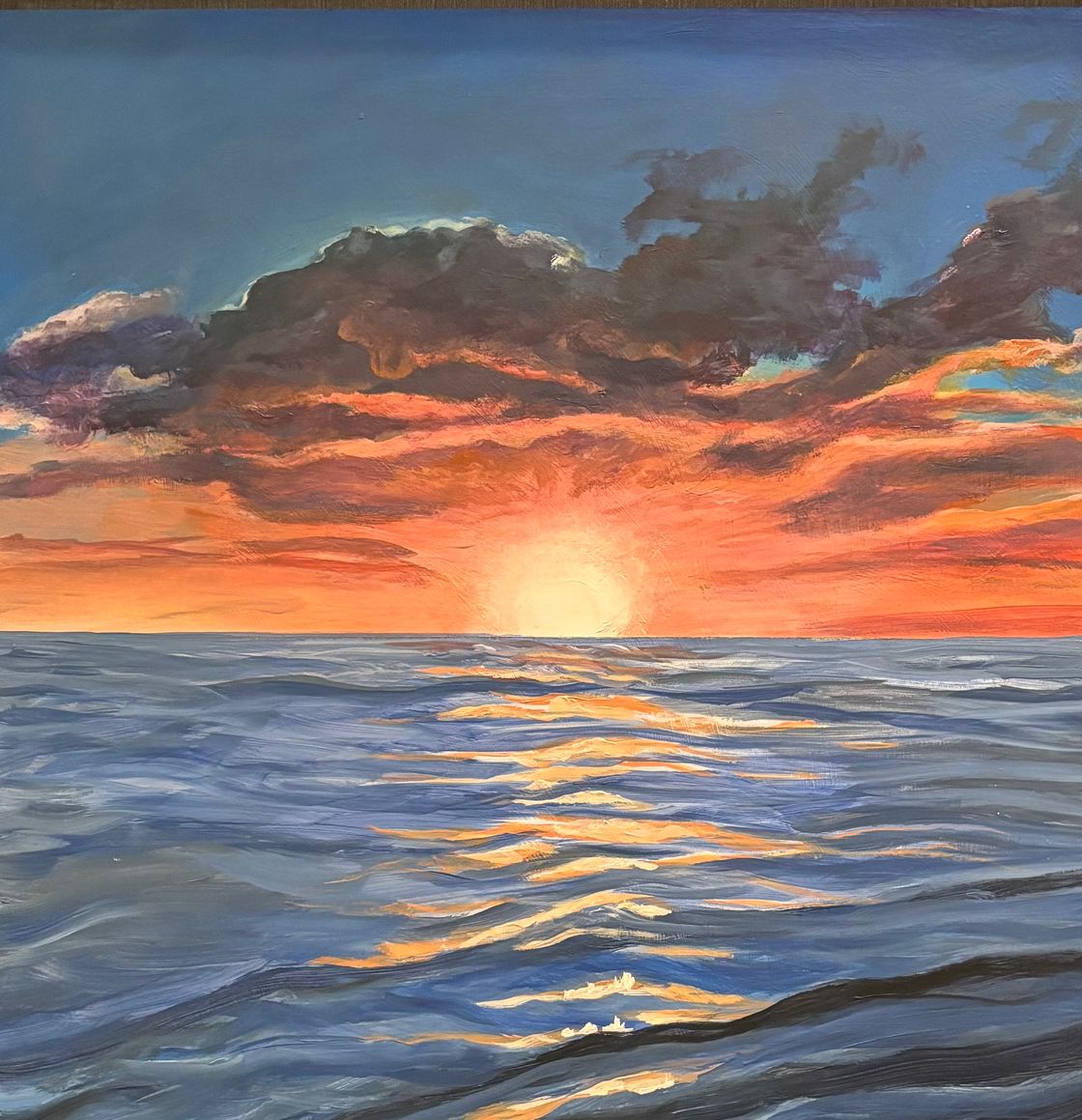 Dark Sunset, Acrylic by Dianne Thompson