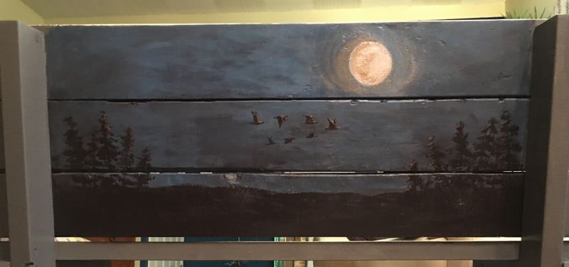 Bench Painting - Back, Acrylic by Dianne Thompson