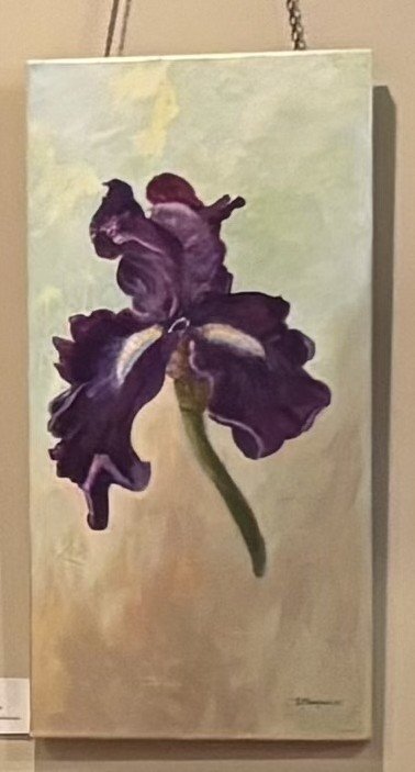 Violet Gladiolus, Acrylic by Dianne Thompson
