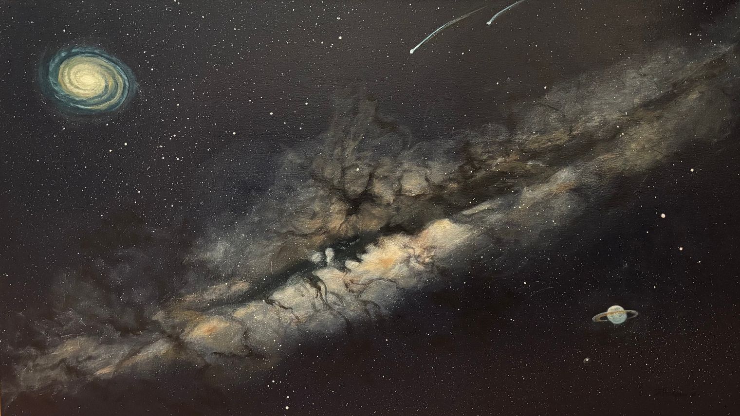 Milky Way Galaxy, Acrylic by Dianne Thompson