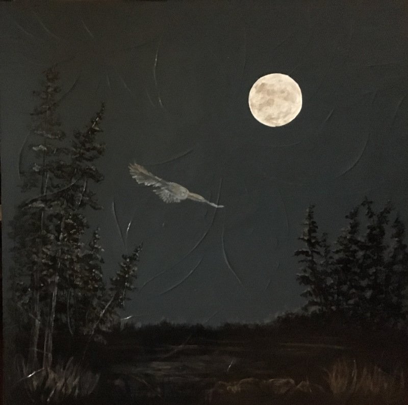 Night Hunt I, Acrylic by Dianne Thompson