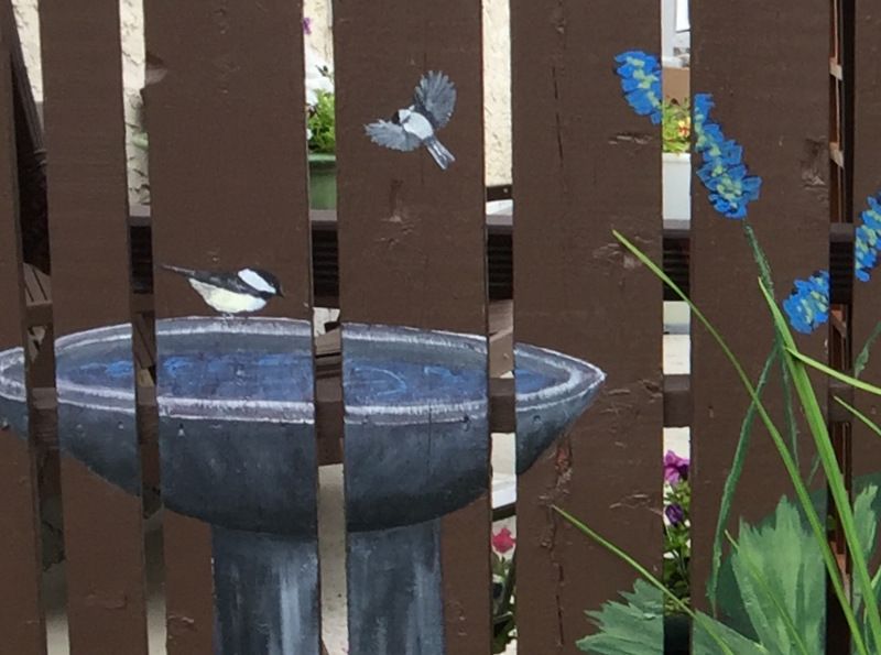 Fence Painting, Acrylic by Dianne Thompson