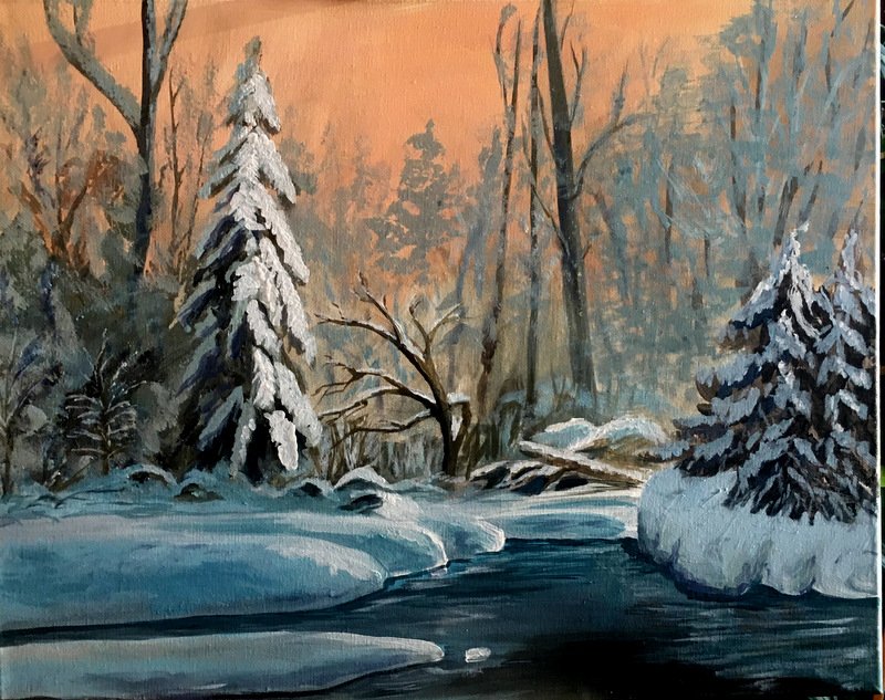 Snowy River, Acrylic by Dianne Thompson