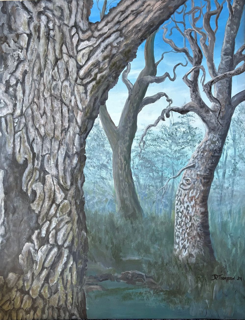 Garry Oak Trees, Acrylic by Dianne Thompson